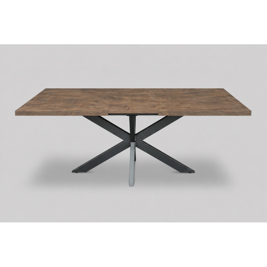 Masă de dining extensibilă SAMLE 150/190x80 cm, stejar Lefkas/negru