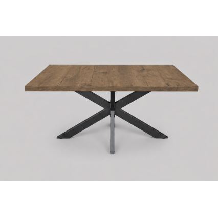 Masă de dining extensibilă SAMLE 150/190x80 cm, stejar Lefkas/negru