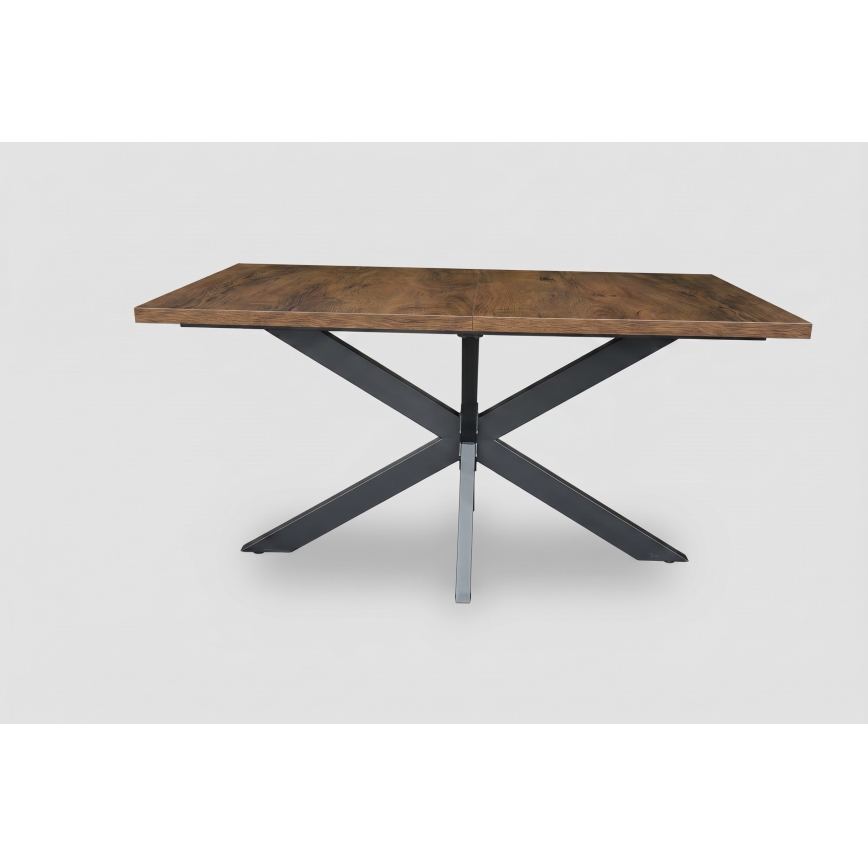 Masă de dining extensibilă SAMLE 150/190x80 cm, stejar Lefkas/negru