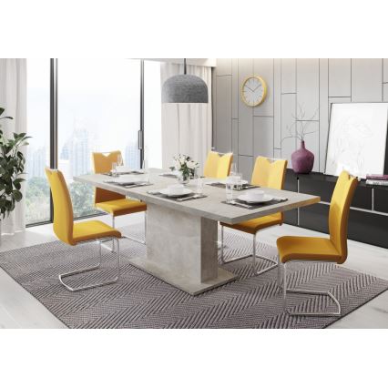 Masă de dining extensibilă STRAP, gri beton