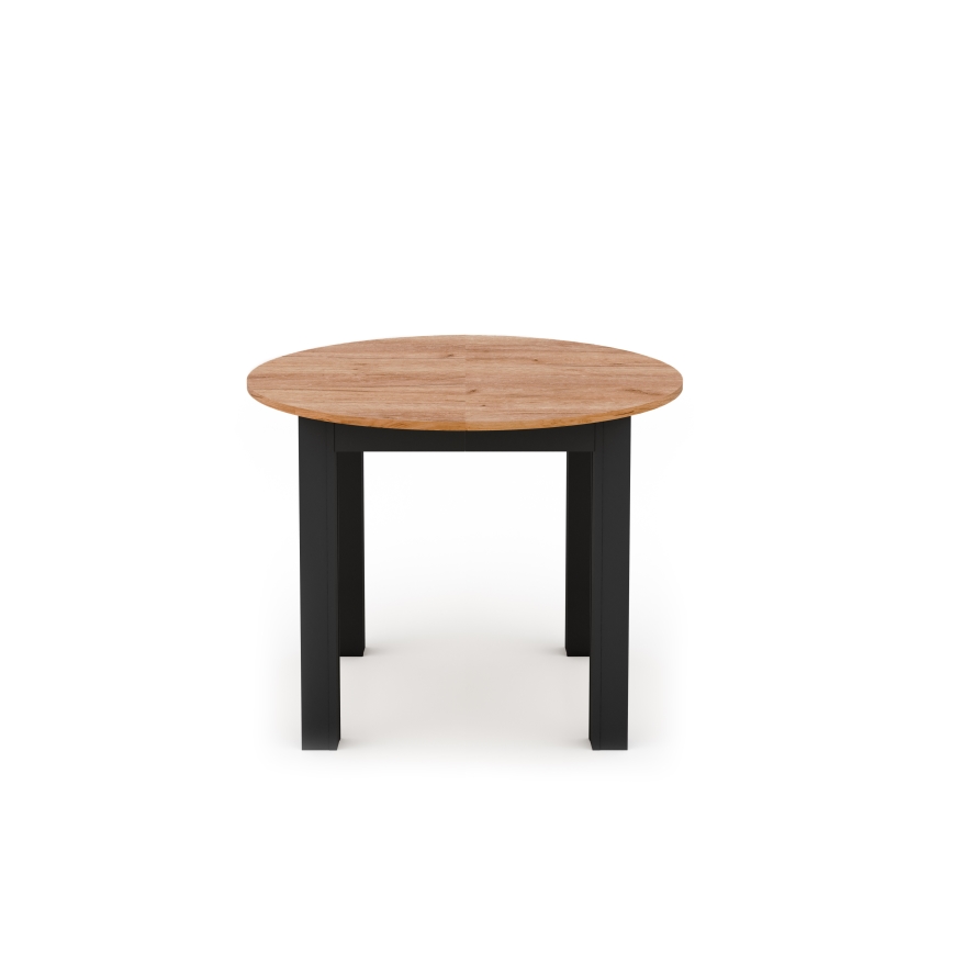 Masă de dining extensibilă WILY, stejar artisan/negru