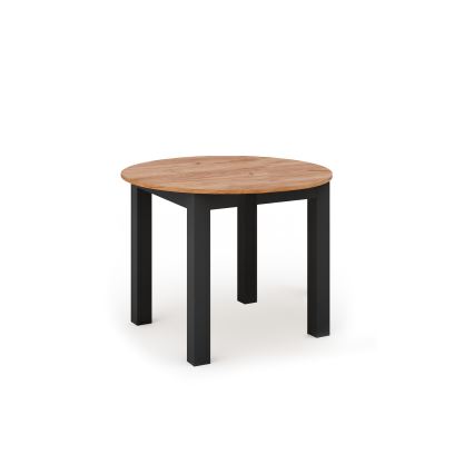 Masă de dining extensibilă WILY, stejar artisan/negru