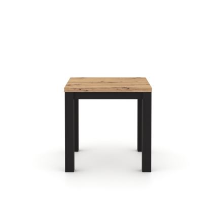 Masă de dining extensibilă ZARO, 80/160 x 80 cm, stejar artisan/negru