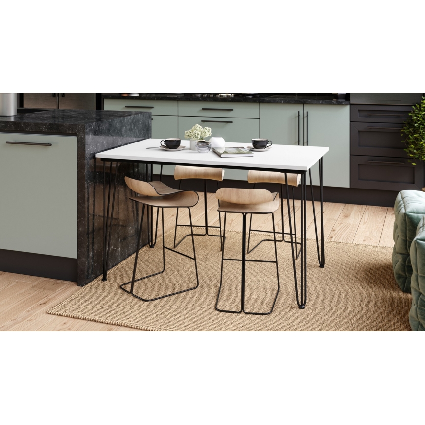 Masă de dining HALIJA albă