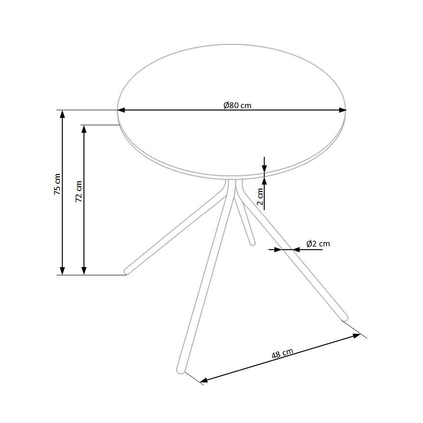 Masă de dining HOMORA neagră