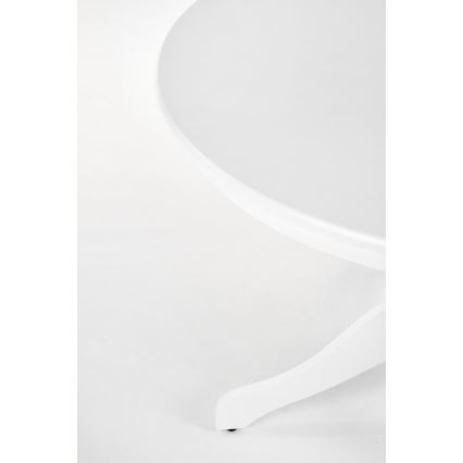 Masă de dining KOTI, diametru 106 cm, albă