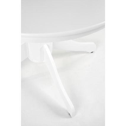 Masă de dining KOTI, diametru 106 cm, albă