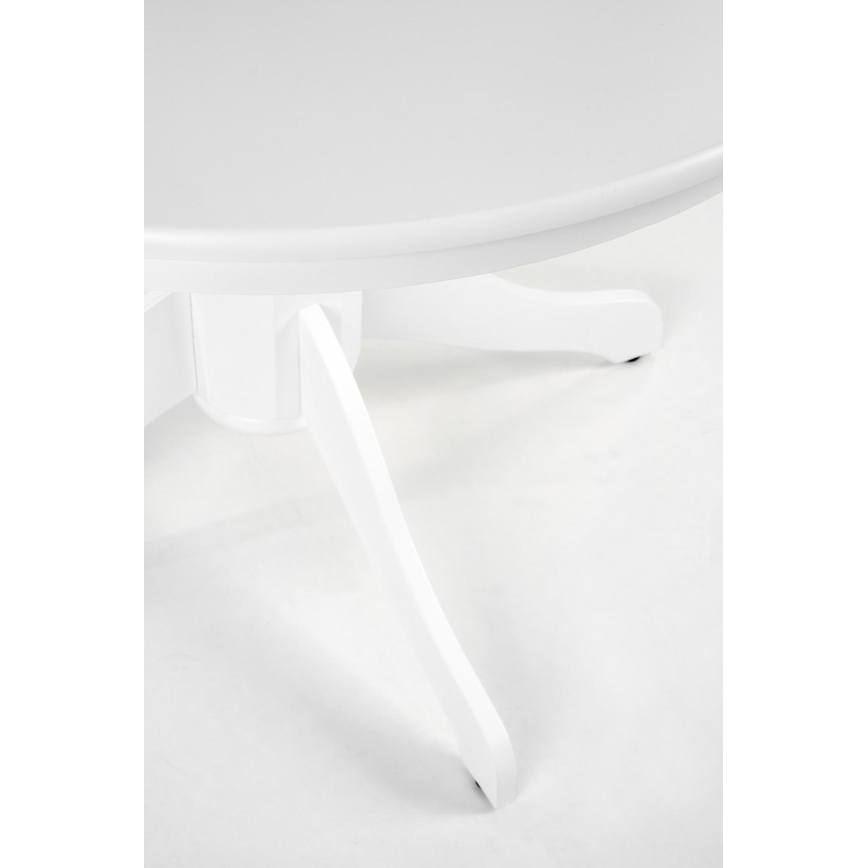 Masă de dining KOTI, diametru 106 cm, albă