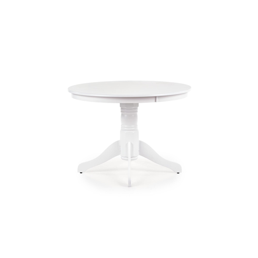 Masă de dining KOTI, diametru 106 cm, albă
