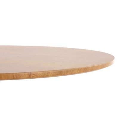 Masă de dining LUGI Ø 80 cm, maro/albă