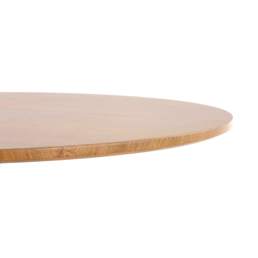 Masă de dining LUGI Ø 80 cm, maro/albă
