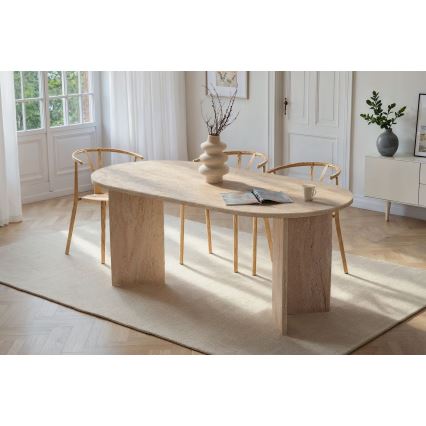 Masă de dining NEL 180x90 cm bej