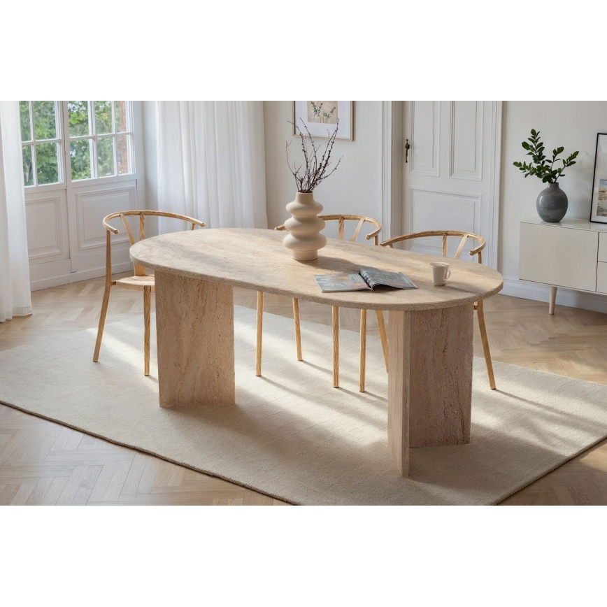 Masă de dining NEL 180x90 cm bej