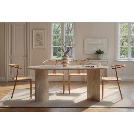 Masă de dining NEL 180x90 cm bej