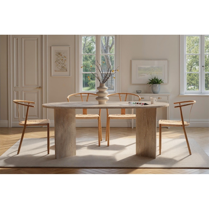 Masă de dining NEL 180x90 cm bej