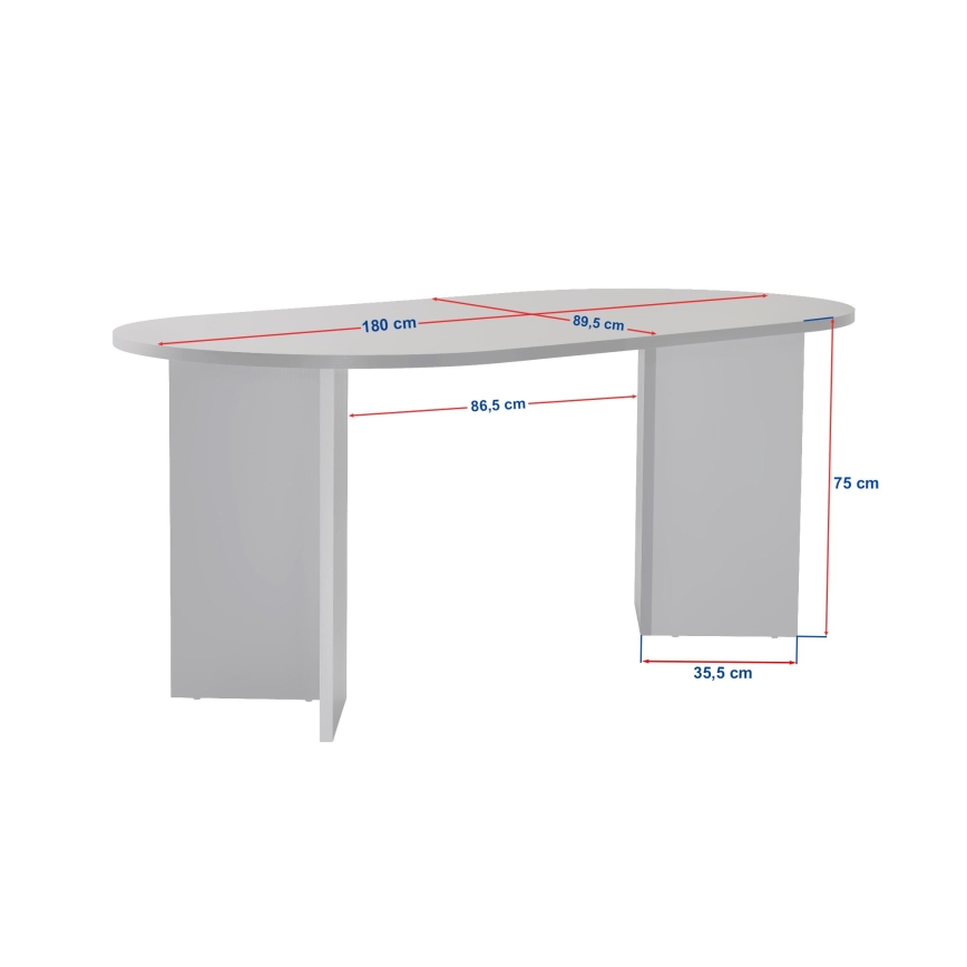 Masă de dining NEL 180x90 cm bej