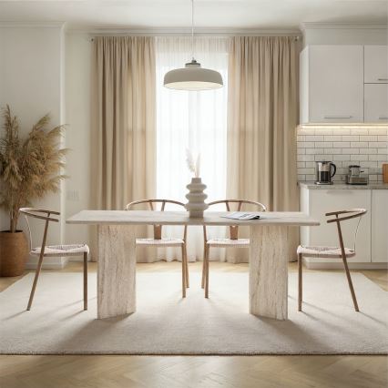 Masă de dining NEL 180x90 cm, bej