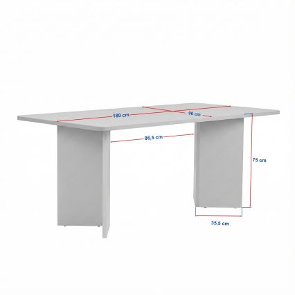 Masă de dining NEL 180x90 cm, bej