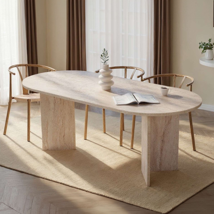 Masă de dining NEL 200 x 90 cm bej