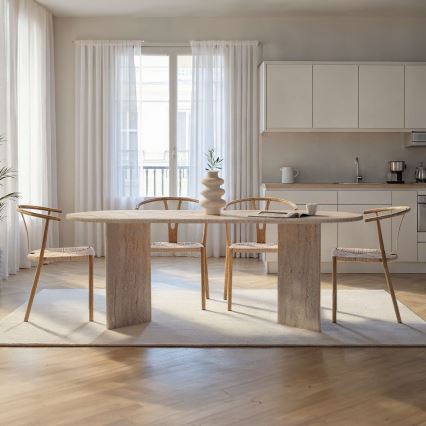 Masă de dining NEL 200 x 90 cm bej