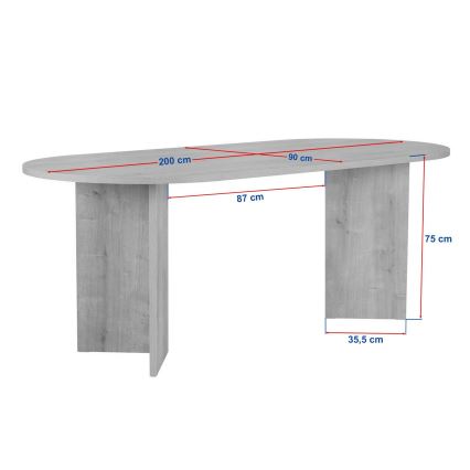 Masă de dining NEL 200 x 90 cm bej