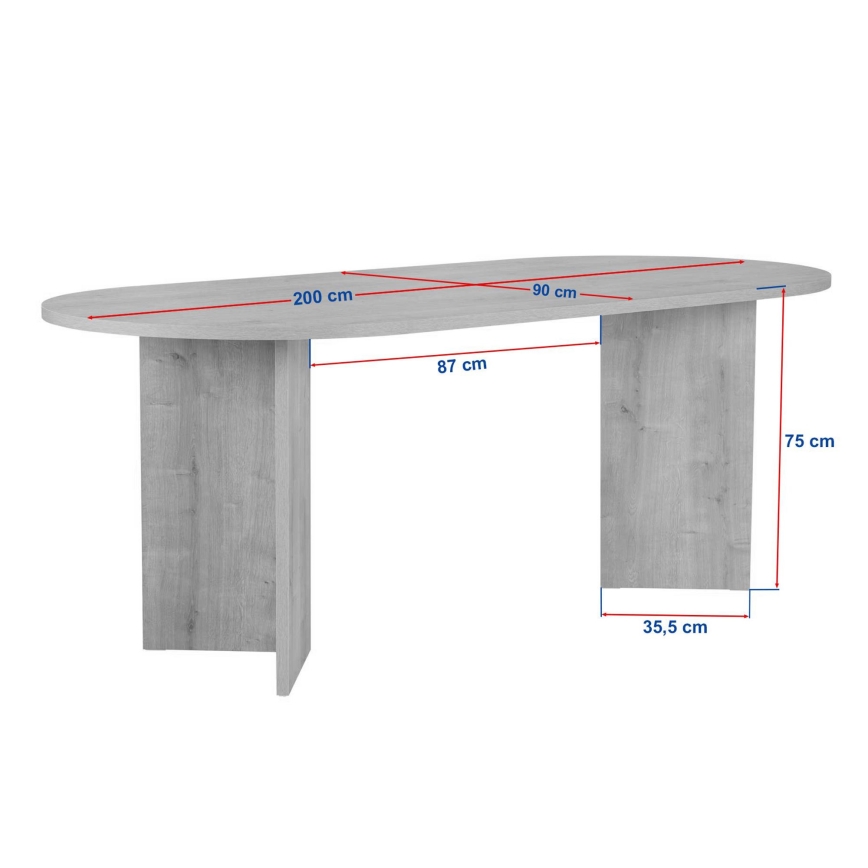 Masă de dining NEL 200 x 90 cm bej