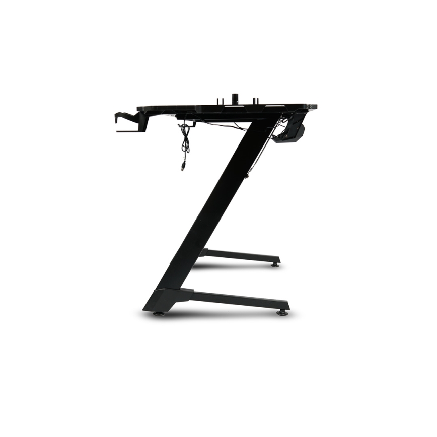 Masă de joc SNAKE cu iluminare LED RGB, 100x60 cm, negru