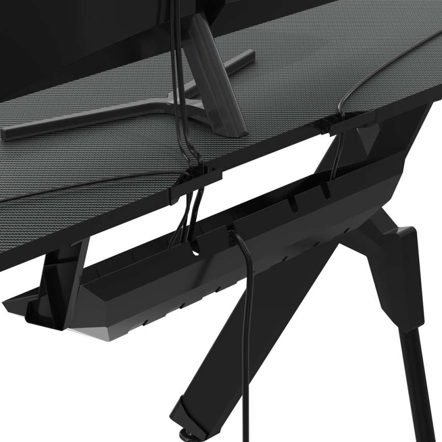 Masă de joc FALCON cu iluminare LED RGB, 116x60 cm, negru