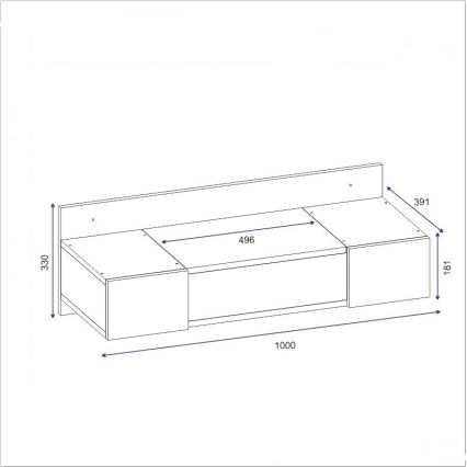 Masă de toaletă ZAKKUM 33x100 cm bej