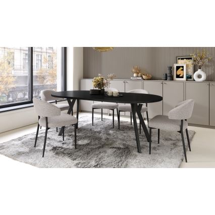 Masă extensibilă de dining ARTUR, neagră