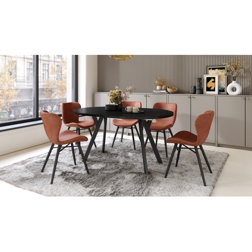 Masă extensibilă de dining ARTUR, neagră