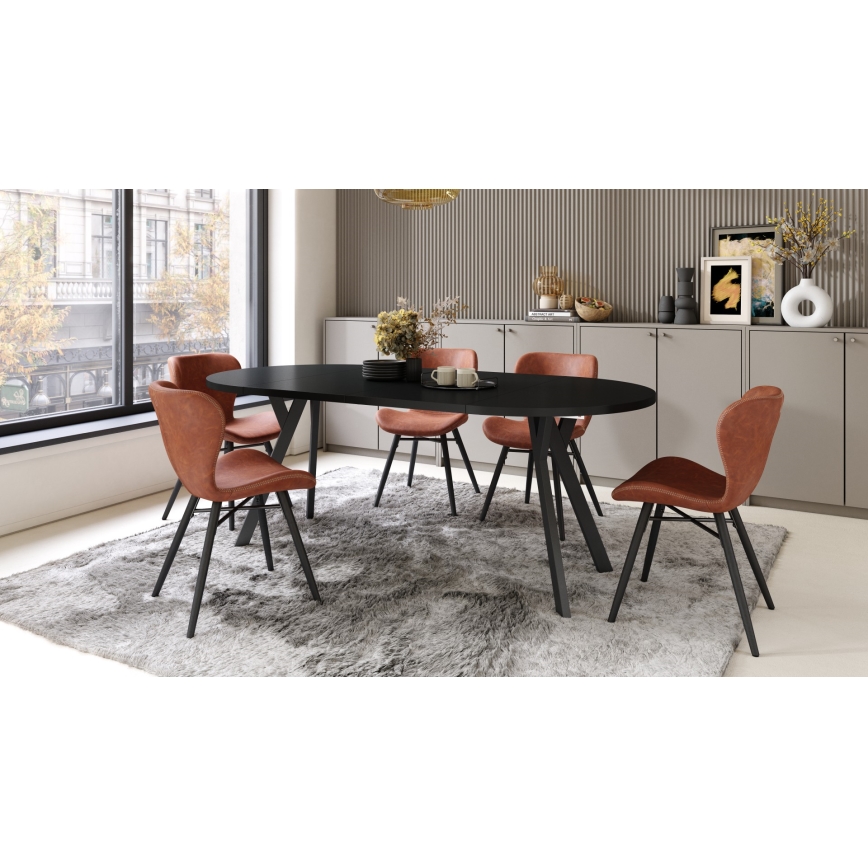 Masă extensibilă de dining ARTUR, neagră