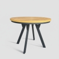 Masă extensibilă de dining CENTRO 100/140 x 77 cm, stejar craft/negru