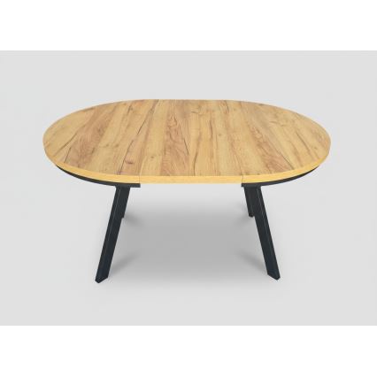 Masă extensibilă de dining CENTRO 100/140 x 77 cm, stejar craft/negru