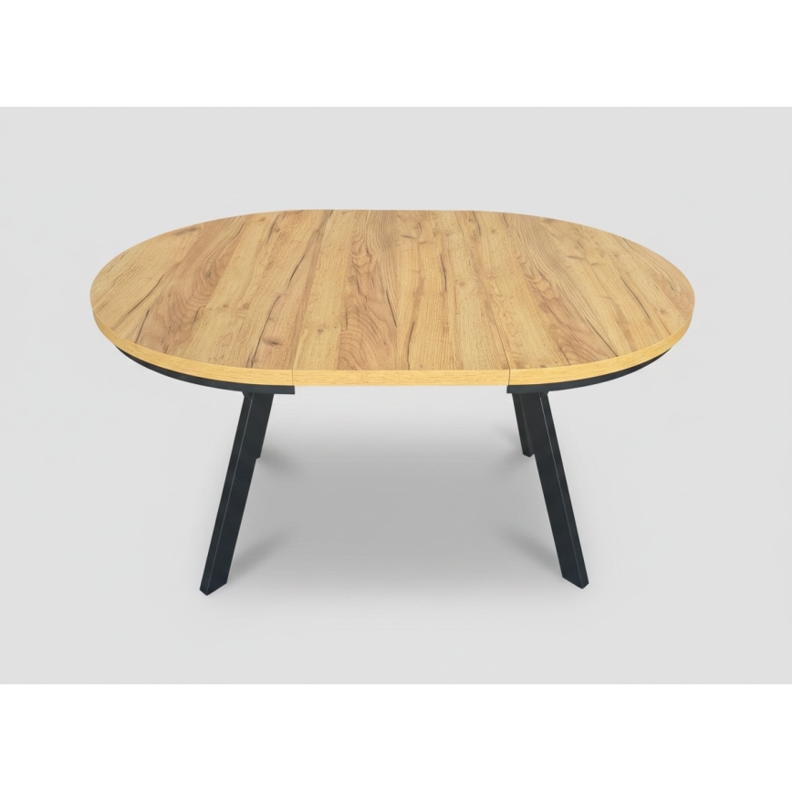 Masă extensibilă de dining CENTRO 100/140 x 77 cm, stejar craft/negru