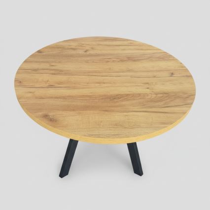 Masă extensibilă de dining CENTRO 100/140 x 77 cm, stejar craft/negru
