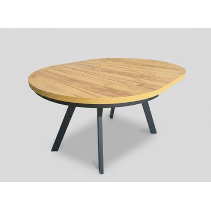 Masă extensibilă de dining CENTRO 100/140 x 77 cm, stejar craft/negru