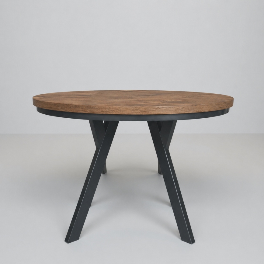 Masă extensibilă de dining CENTRO 100/140x77 cm stejar Lefkas/negru