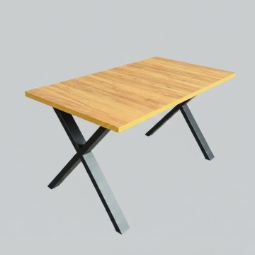 Masă extensibilă de dining DOMO 150/190x80 cm stejar craft/negru