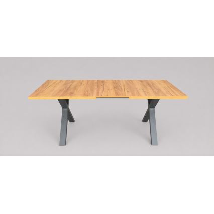 Masă extensibilă de dining DOMO 150/190x80 cm stejar craft/negru