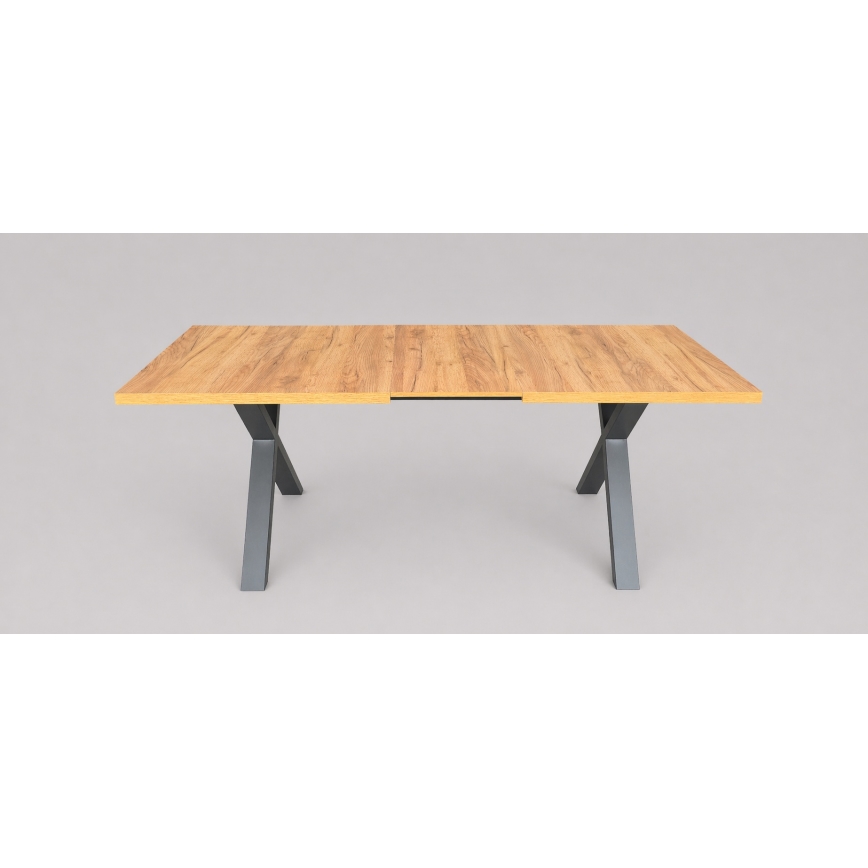 Masă extensibilă de dining DOMO 150/190x80 cm stejar craft/negru