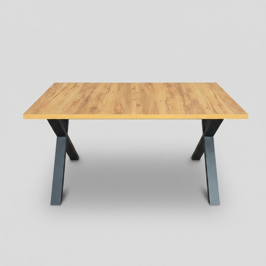 Masă extensibilă de dining DOMO 150/190x80 cm stejar craft/negru