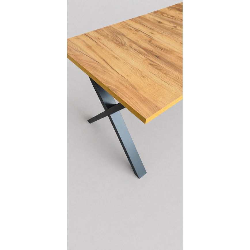 Masă extensibilă de dining DOMO 150/190x80 cm stejar craft/negru
