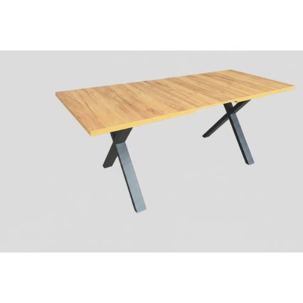 Masă extensibilă de dining DOMO 150/190x80 cm stejar craft/negru
