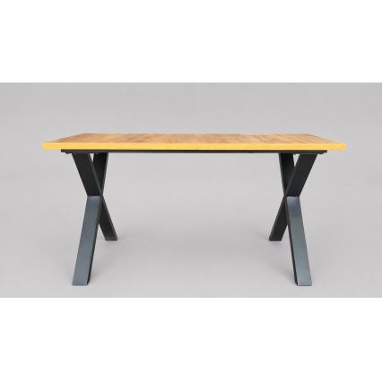 Masă extensibilă de dining DOMO 150/190x80 cm stejar craft/negru