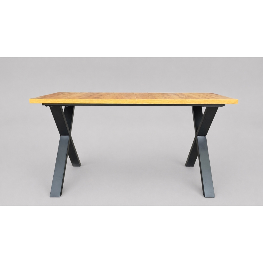 Masă extensibilă de dining DOMO 150/190x80 cm stejar craft/negru