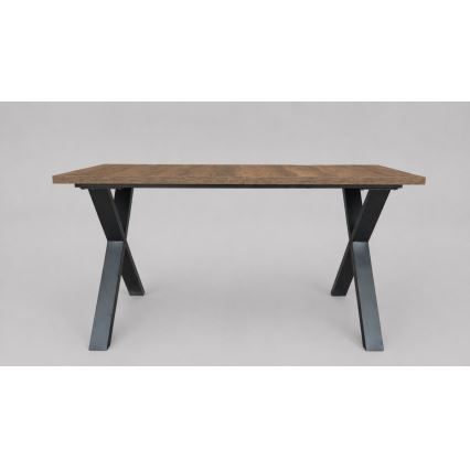 Masă extensibilă de dining DOMO, 150/190x80 cm, stejar Lefkas/negru