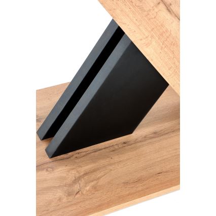 Masă extensibilă de dining DROM 130/175x85 cm stejar wotan/negru