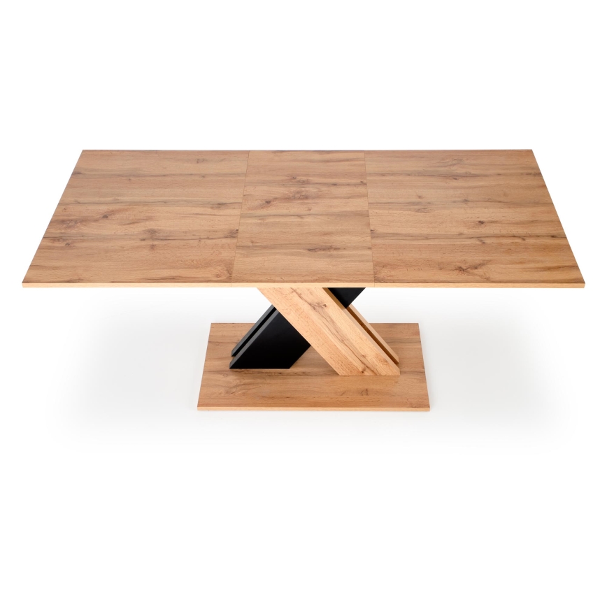 Masă extensibilă de dining DROM 130/175x85 cm stejar wotan/negru