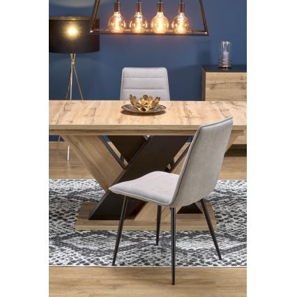 Masă extensibilă de dining DROM 160/200x90 cm stejar wotan/negru